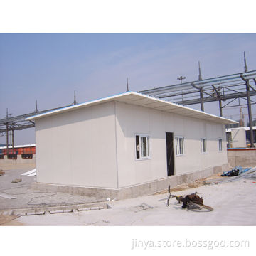 Prefab modular homes, built-on light-steel skeleton, surrounded by protective sandwich panels